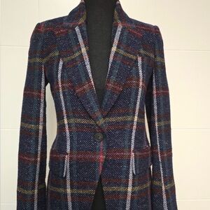 Veronica Beard Multicolor Plaid Blazer